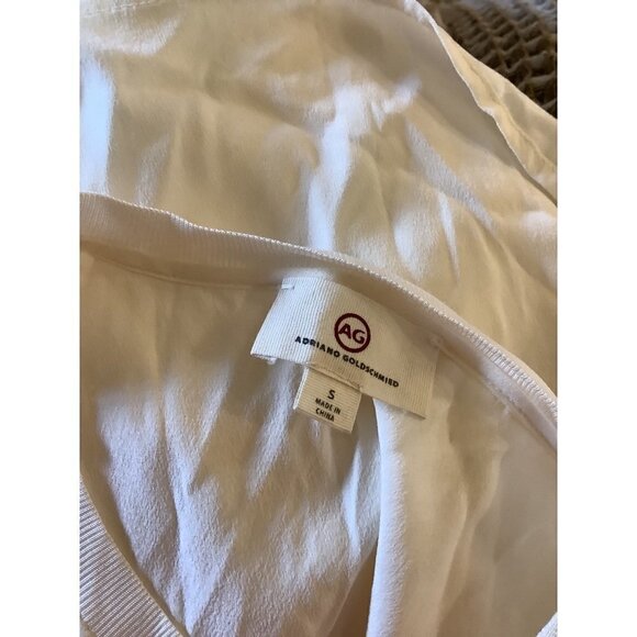 Adriano Goldschmied Women’s Silk Ivory Oversized Tank Top Size S Blouse Top - Picture 6 of 8